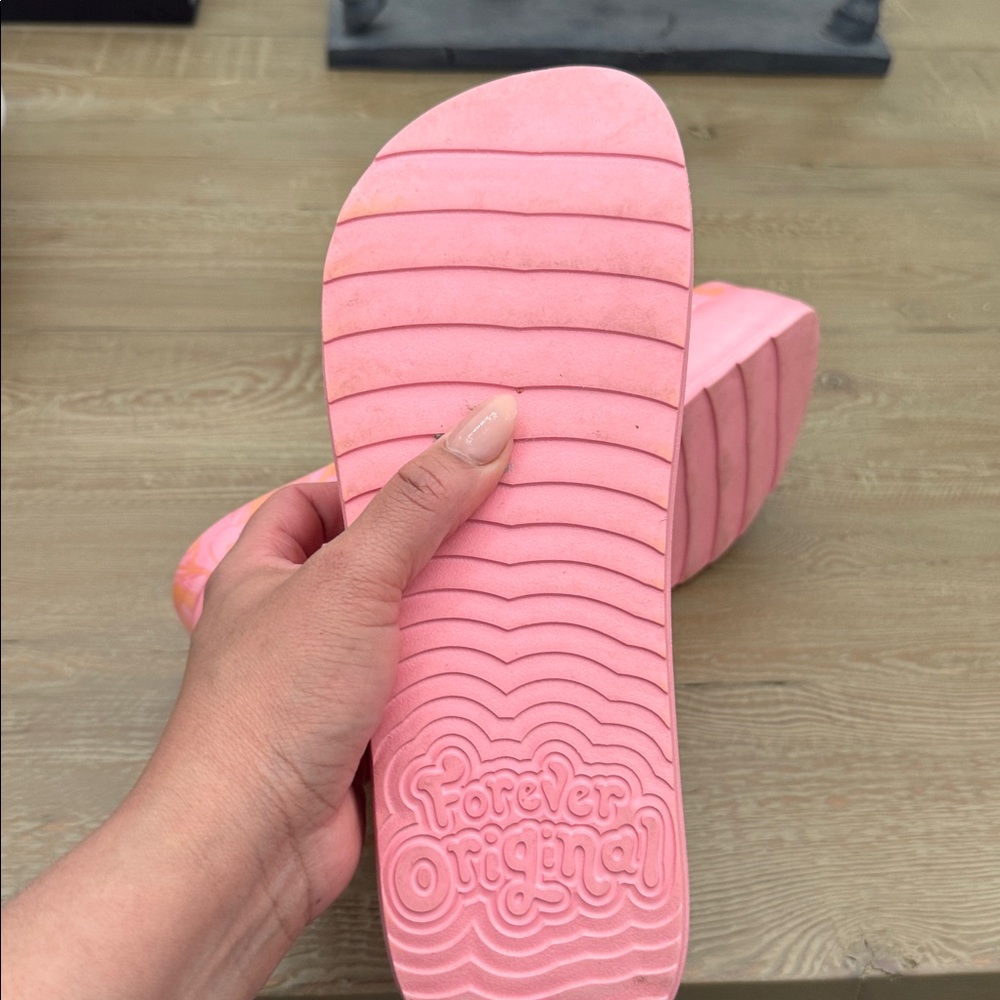DR. SCHOLL'S  Original Goals Platform Slide Sandal - Apricot Wash sz 8 - Picture 6 of 7